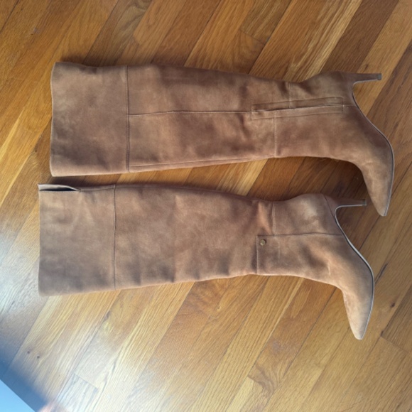 Cole Haan Vandam Over the Knee Boots Honey Suede Size 8 - Picture 2 of 4